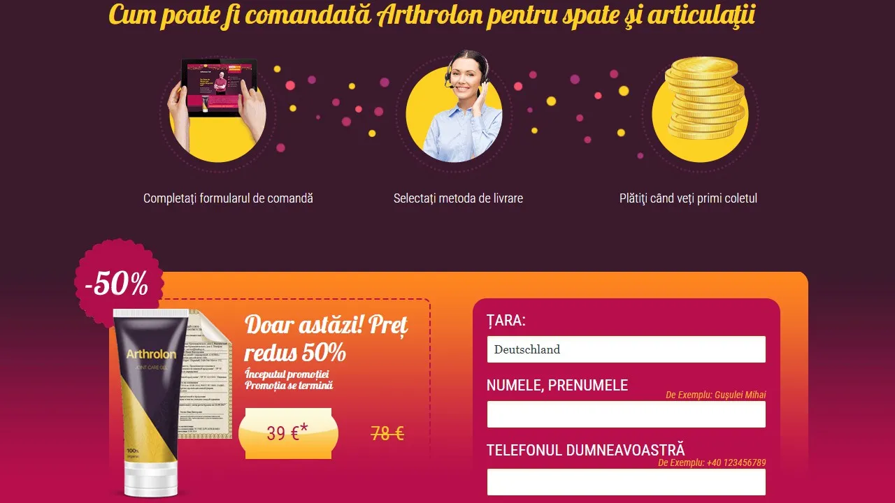 Arthrolon: de unde să cumperi in Romania, cat costa in farmacii