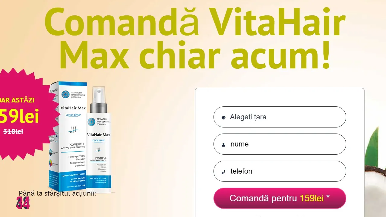 Vitahair max: de unde să cumperi in Romania, cat costa in farmacii